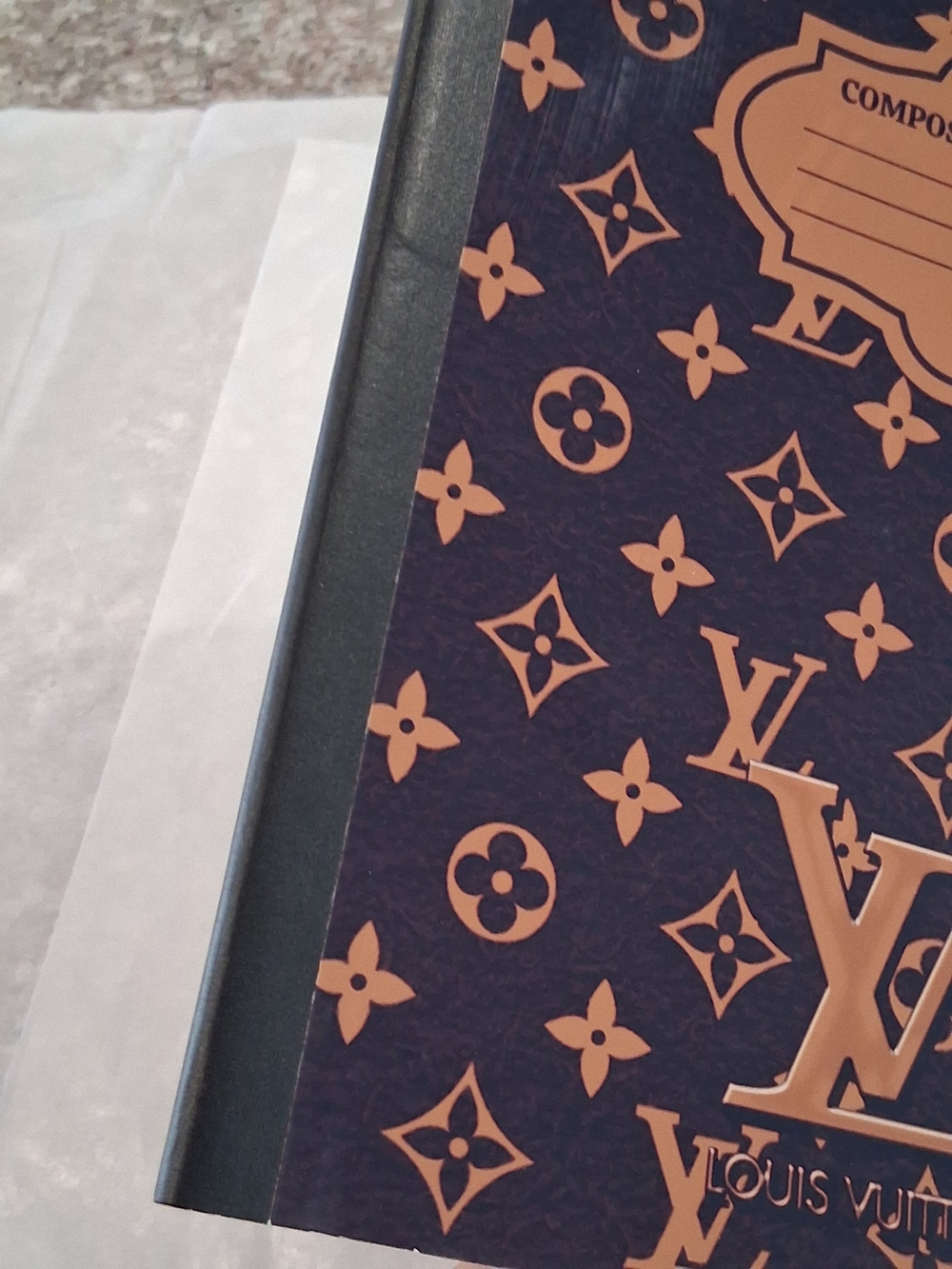 Designer inspired Monogram Composition Notebook - Brown & Black.New - Picture 3 of 5